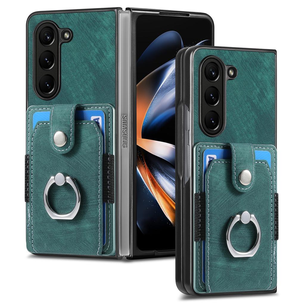 Applicable Samsung Samsung ZFold7 hardware ring card bag mobile phone case card holder fold54 protective case