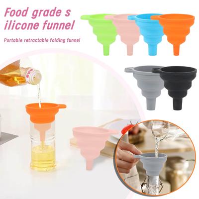 Silicone Gel Practical Foldable Funnel Hopper Kitchen Tool Gadget