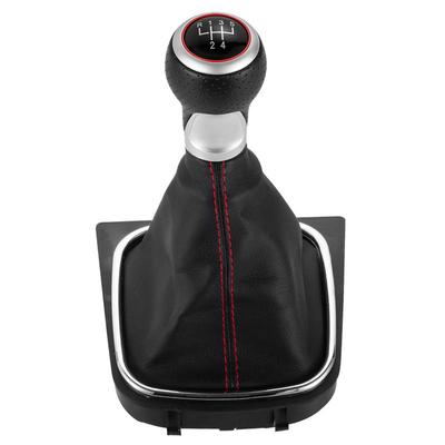 5 6 Versnellingen Versnellingspookknop Leer Auto Handgeschakelde Pook Handbal voor VW Golf 5 Golf 6 MK5 MK6 R32 GTI 2004-2009