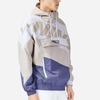 Li-Ning Sports Trend Series Large Logo Embroidery Color Block Loose Hooded Jacket Men Outerwear Off-White AFDS031-3