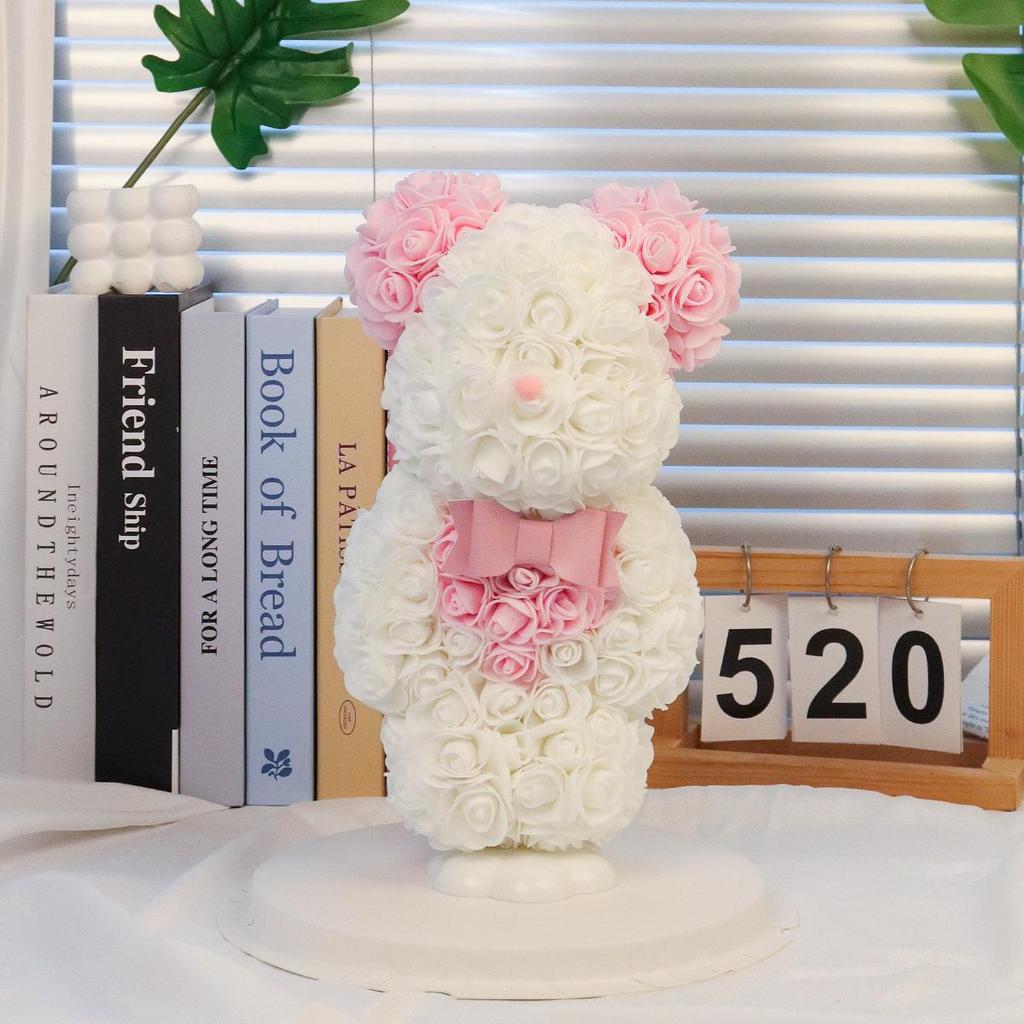 Macaron Bear & Flower Gift: Perfect for New Year, Valentine's, Birthday - Ideal for Best Friends, Girlfriends, or Kids
