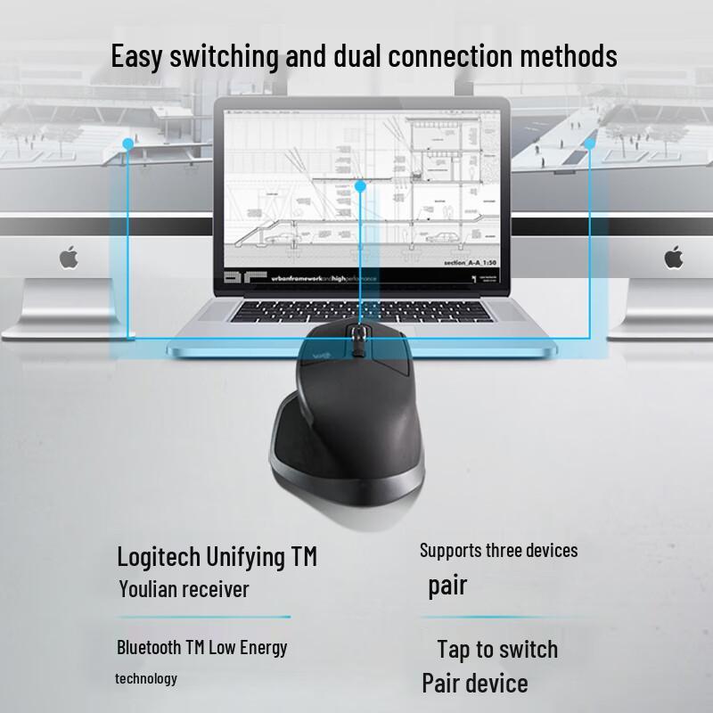Logitech MX Master 2S BLE Wireless Ergonomic Mouse