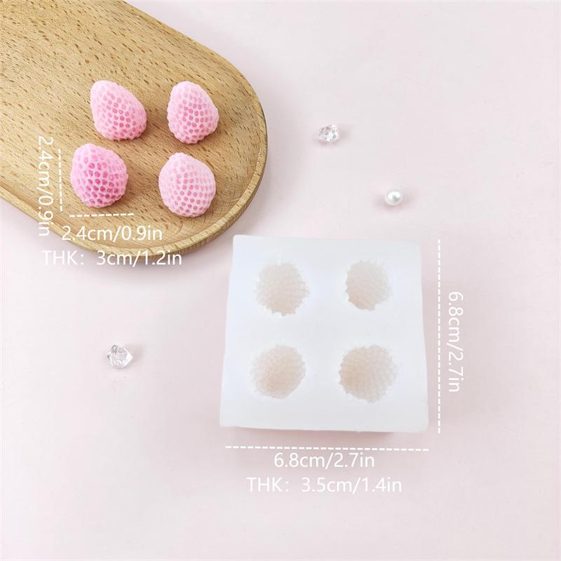 Strawberry Silicone Mold for Cake Decorating & DIY Epoxy Resin.