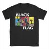 Comics Punk Rock Band T Shirt Men's Cotton Tops Shirts Funny Black Flag O-neck Short Sleeve