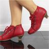 Cross lace-up short women's boots new European and American style round head side zipper kitten and medium heel boots women