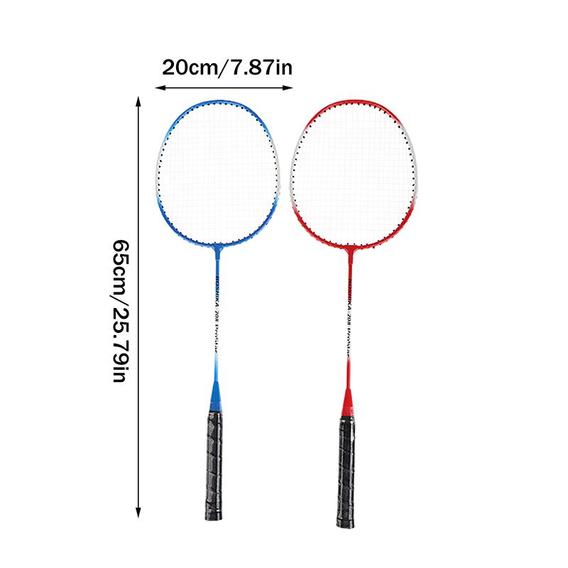 2Pcs Rackets + 1 Racket Bag Badminton Raet Set For Beginners Children Adults Included Iron Alloy Durable Sports Racquet