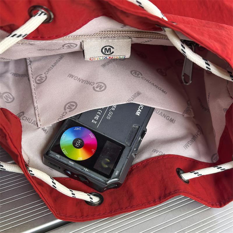 Shoulder Bag Unisex Drawstring Beveled Mobile Phone Bag Outdoor Messenger Bag