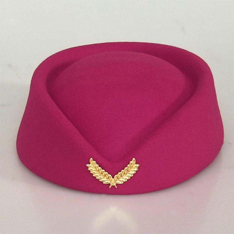 Kapelusz Stewardesy Stewardesa Hostessa Strój Cosplay Transmisja na żywo Występ sceniczny Nieruchomość budowlana