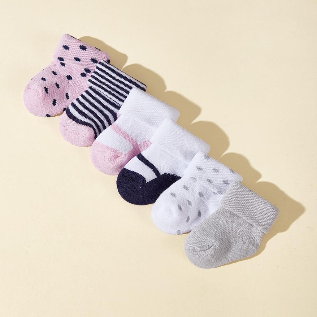 6 Pairs/lot Kids Thicken Cotton Terry Socks Baby Boys  Socks Girls Soft Warm Newborn Indoor Sokken Autumn Winter