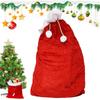 Weihnachtsmann-Sack für Süßigkeiten 27,6x19,7 Zoll Weihnachts-Keks-Kordelzugbeutel Wiederverwendbare Feiertags-Süßigkeitstasche für Gastgeschenke Strumpffüller