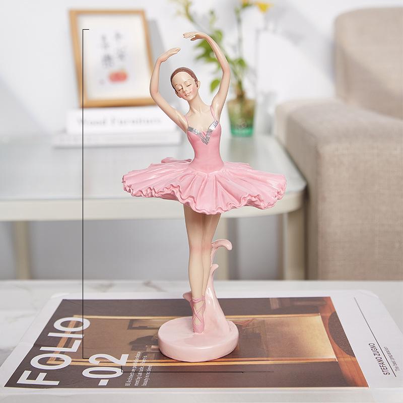 

Ballet Dancer Girl Ornaments Creative Dancing Girl Room Bookcase Small Decoration Birthday Gift Resin Crafts