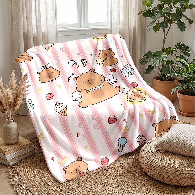 Cute Axolotl Flower Scenes Blanket Personalized Name Flannel Blanket Soft Cozy Plush Throw for Sofa Bed Lightweight Home Decor