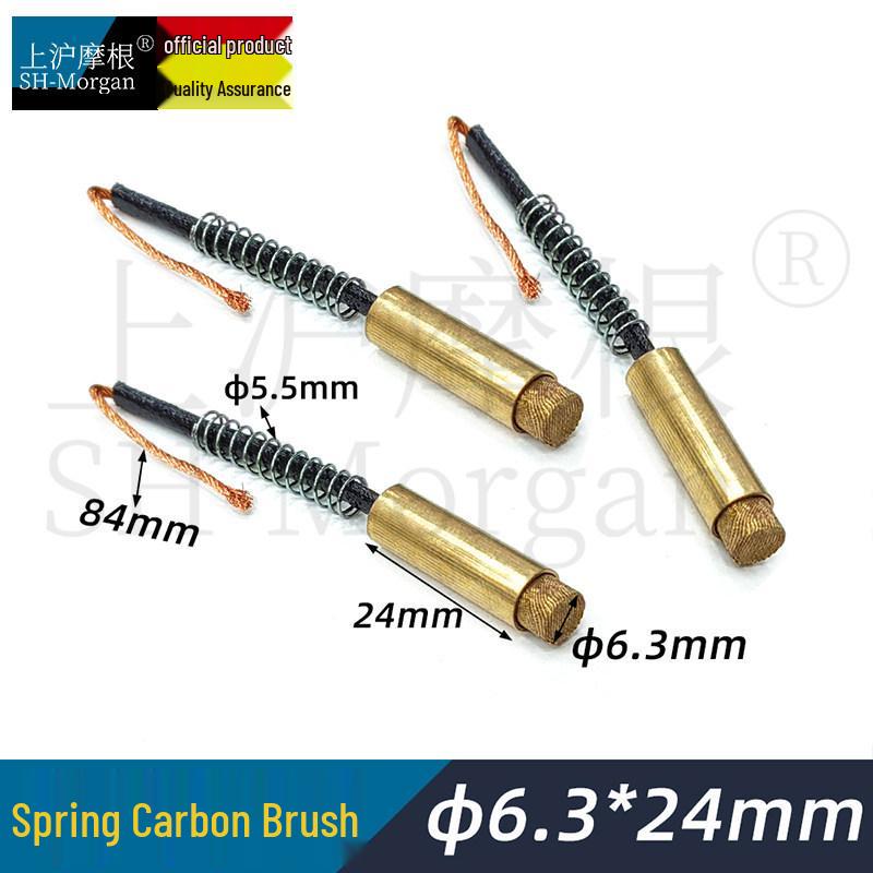 Cylindrical Clutch Carbon Brush Copper Round Screw Rod 6x38 8x30/40