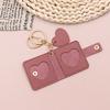 1PC Mini Photo Album Portable DIY Pockets Storage Bag Charms Cute Keychain Gift Faux Leather Memorial Photo Album Multicolor