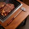 Grill Branding Iron Set with Wooden Handle, Interchangeable Letters for Steak Burger Marking, Stainless Steel Grill Branding Tool