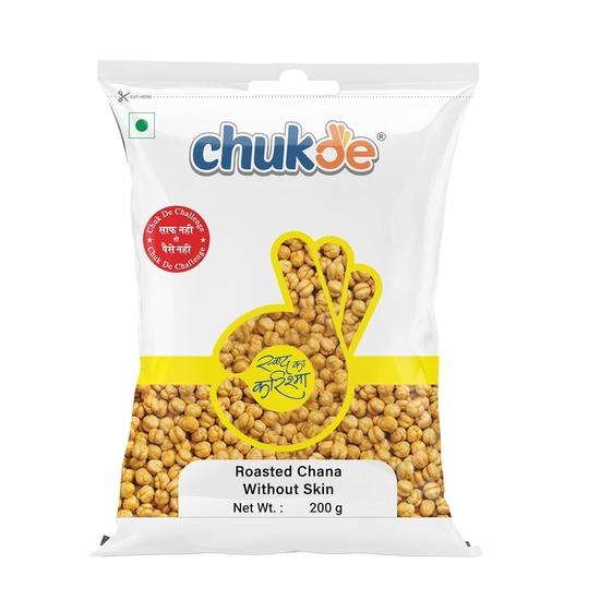

Chukde Bhuna Chana, Roasted Bengal Gram without Skin, 600g, Pack of 200g x 3