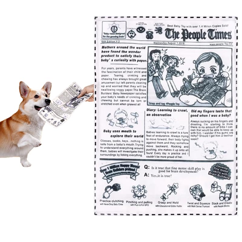 HOOWDAMY Dog Chew Newspaper Toy for Educational Stress Chewing Suitable for Dogs Toy, Toy, Dogs, Toy, Relief, Durable, Resistant, Clean, Toothpaste,