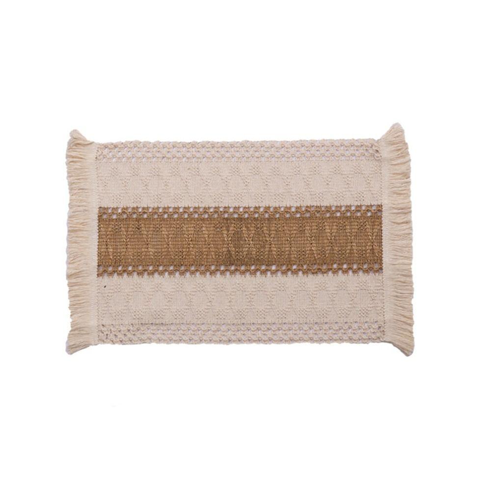 Cotton Linen Table Mat Rectangle Placemats Simple Party Wedding