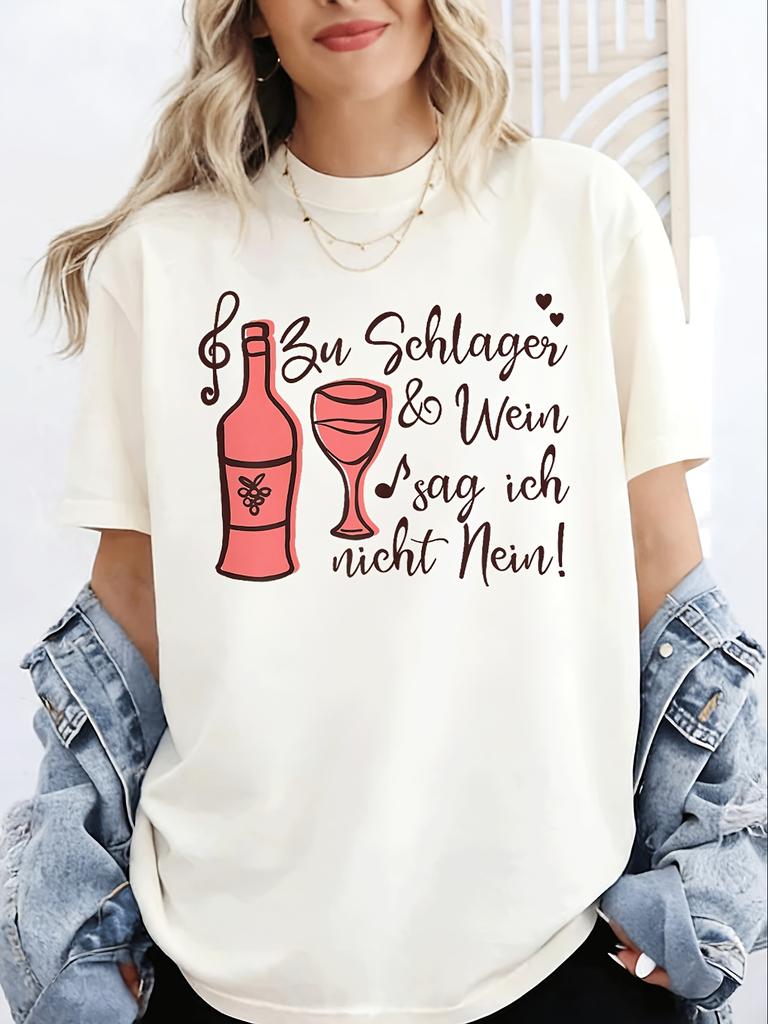 Womes Schlager Wein Schlager Princess Schlager Party Y2k Oversized For Unisex Retro 2000s Unisex All TShirt