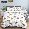 Horse Comforter Cover Set For Kids Toddler Farm Animal Pattern Bedding Set Boys Girls 3 Piece Farmhouse Cowboy Duvet Cover Set