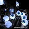 Halloween LED String Lights - Pumpkin, Spider, Ghost, Horror Decor, Marigold Colored Small Lights