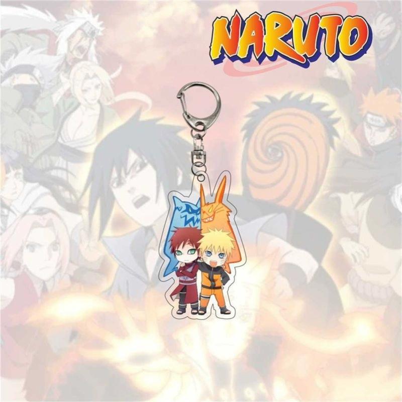 Anime Naruto Acrylic Keychain Accessaries Uzumaki Naruto Cartoon Keyring