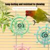 Parrot Spinner Rattle Toy Interactive Spinning Wheel Cockatiel Enrichment Wheel Bird Cage Toy for Budgies Conure Chewing Exercise And Entertainment
