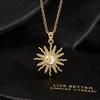 Fashionable Sunflower Moon Niche Versatile High-end Micro Inlaid Zircon Jewelry Necklace