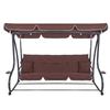Balancelle de jardin - Springos - 4 places - Toit inclinable - Coussins inclus - Porte-gobelets