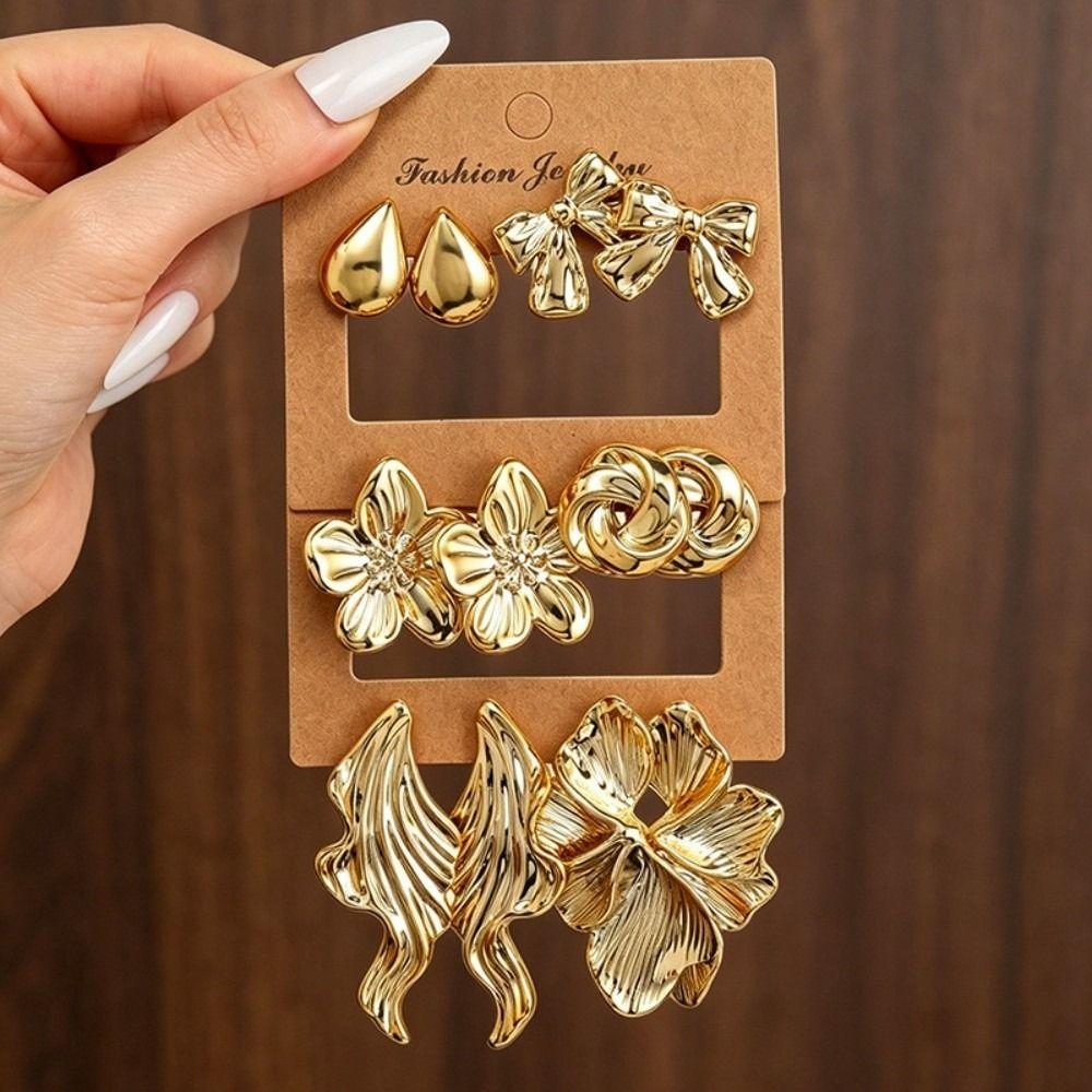 Starfish Shell Fashion Earring Set Ocean Inspired Stud Earrings Charm Earring Set Women Daily Wear