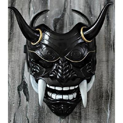 Red Prajna Mask Prajna Cosplay Japanese-style Latex Face Mask with Fangs Mask of Prajna