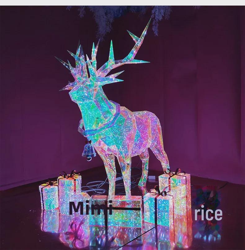 Christmas Laser Magic Elk: Outdoor Luminous Deer Decoration for Malls and Bars