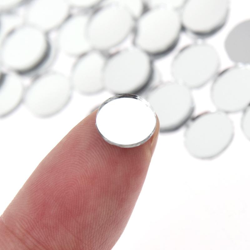 100~500pcs/lot Round Mini Mosaic Tiles Mirror Stickers Self-Adhesive Sticker For Wall Bathroom DIY Home Decoration Crafts