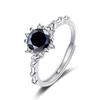 Bague Ringen Snowflake Rings 1 Carat Colored Moissanite Ring For Women Christmas Gift Romantic Winter Sterling Silver 925 Jewelry