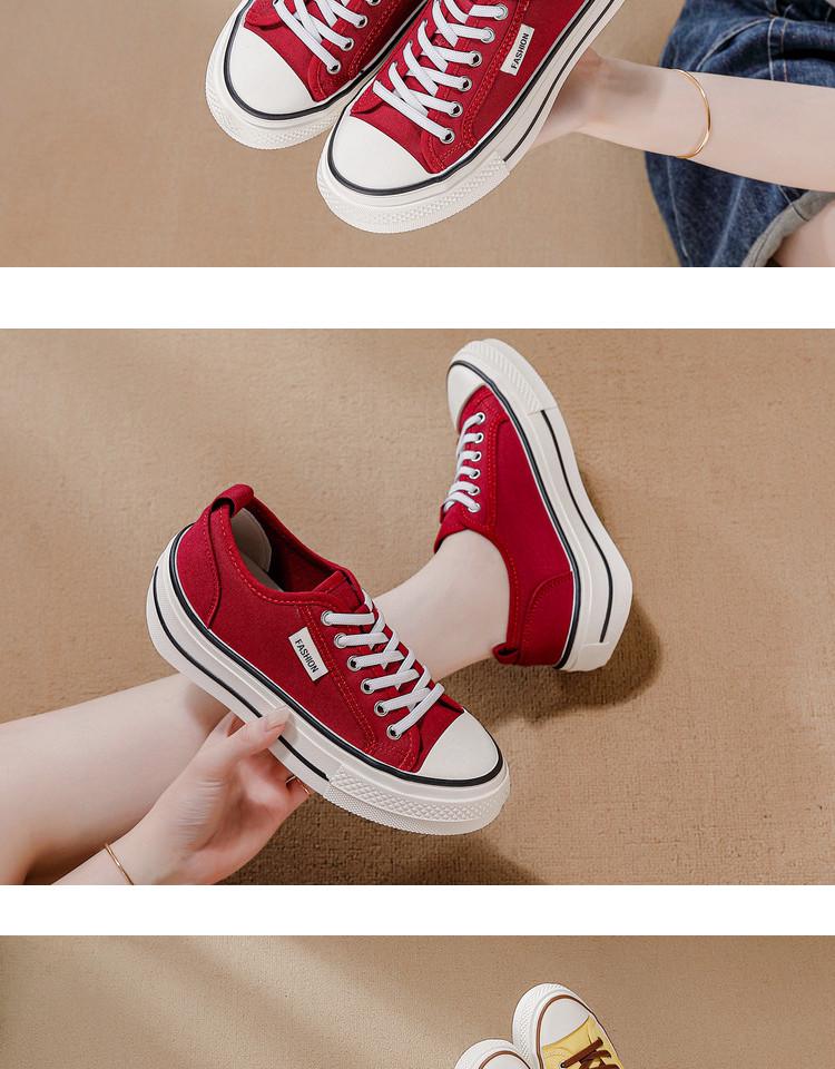 2026 Koreanischer Stil Damen Low-Top Canvas Schuhe - Einfarbige, Leichte, Flache Sohle, Trendige Laufschuhe für die Freizeit