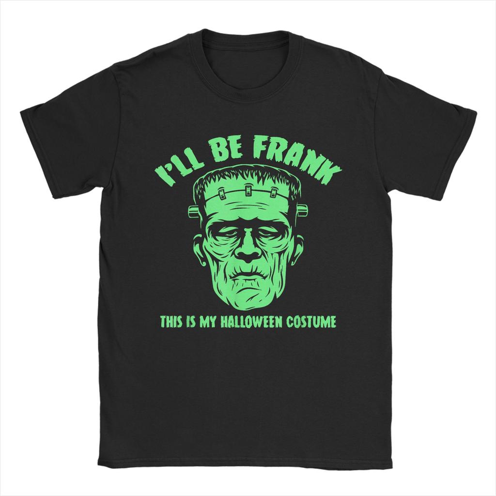 Men's Frankenstein Monster Halloween T Shirts  Cotton Tops Novelty Short Sleeve Round Collar Tee Shirt Gift T-Shirt
