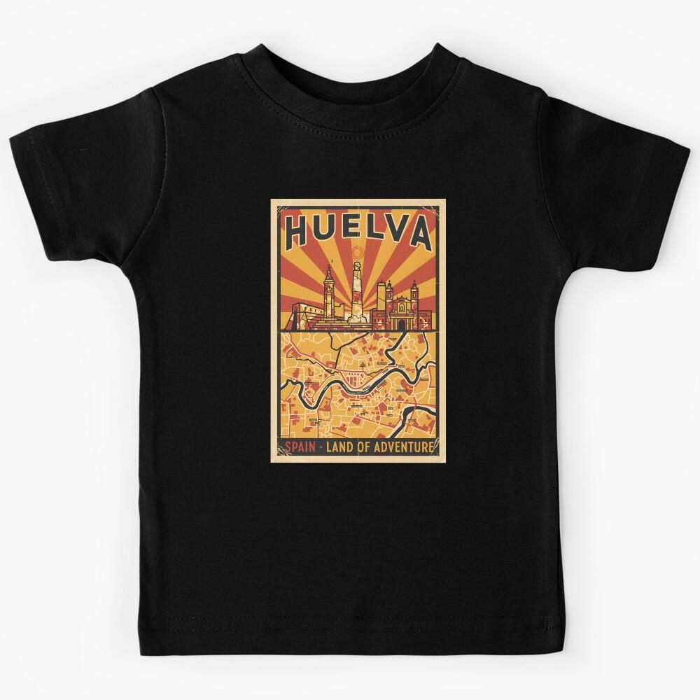 Huelva Spain 1950s Vintage Travel Tourism Kids T-Shirt 110