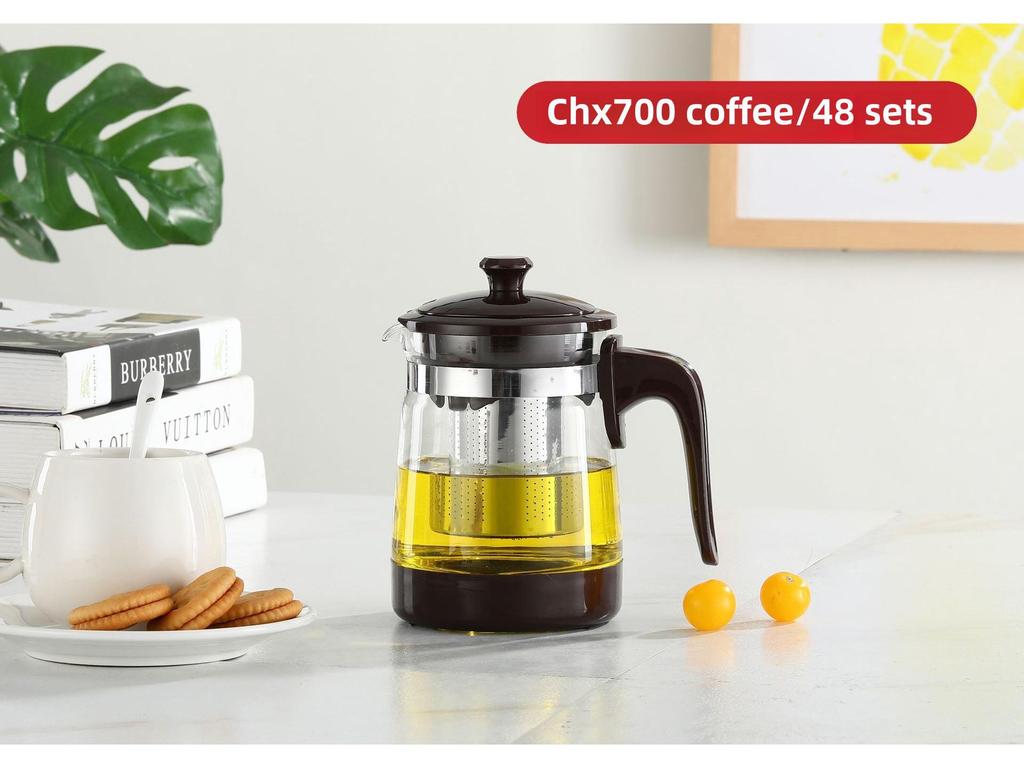 Large Capacity Heat-Resistant Glass Teapot with Filter for Kung Fu Tea