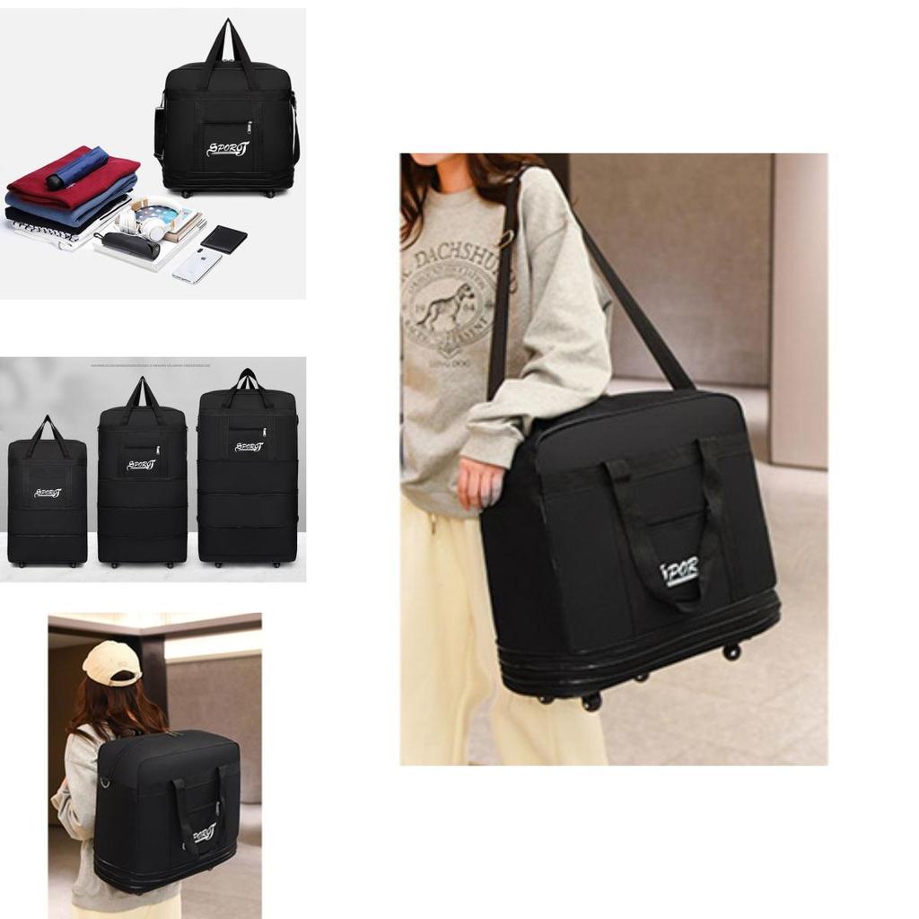 Large Capacity Foldable Travel Bag With Multiple Compartments For Air Travel