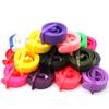 Plain Candy Colors Silicone Rubber Leather Wavy Shape Belt Plastic Buckle Cute Without Metal Belts for Men and Women Waistband