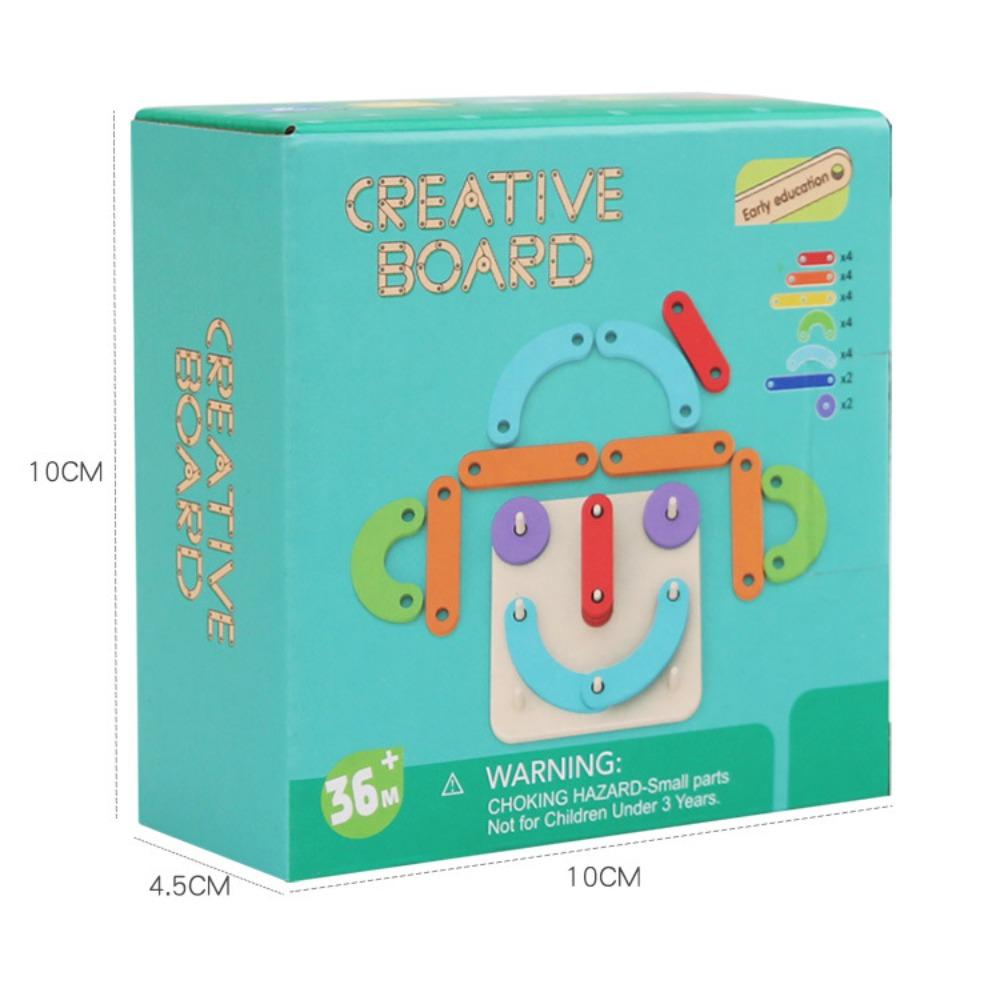 Children s geometric puzzle graphics puzzle creative variety nail board early education wooden puzzle toy