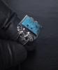 Josilver Sprout Square Ring (Turquoise)