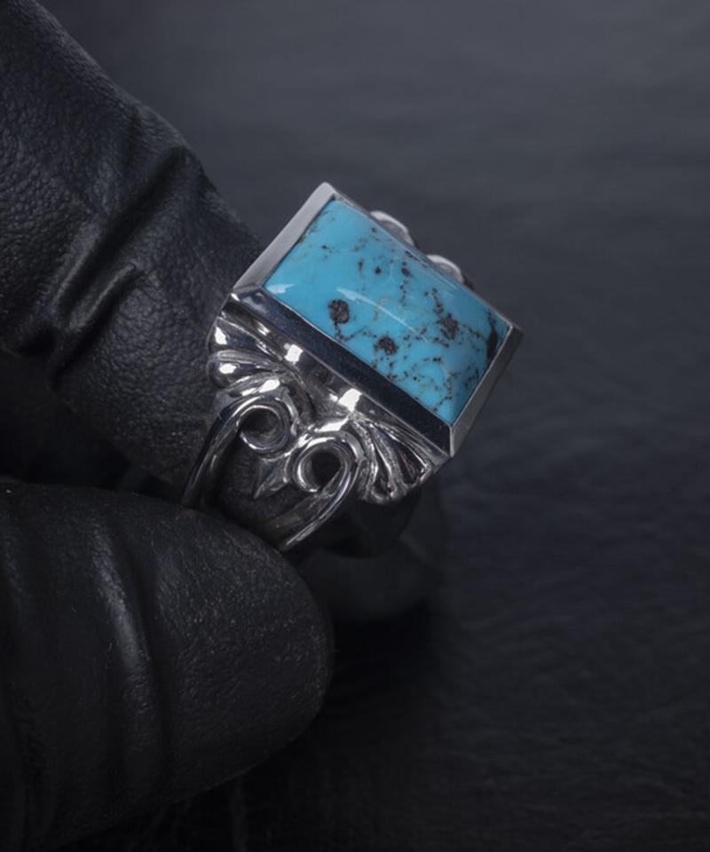 Josilver Sprout Square Ring (Turquoise)