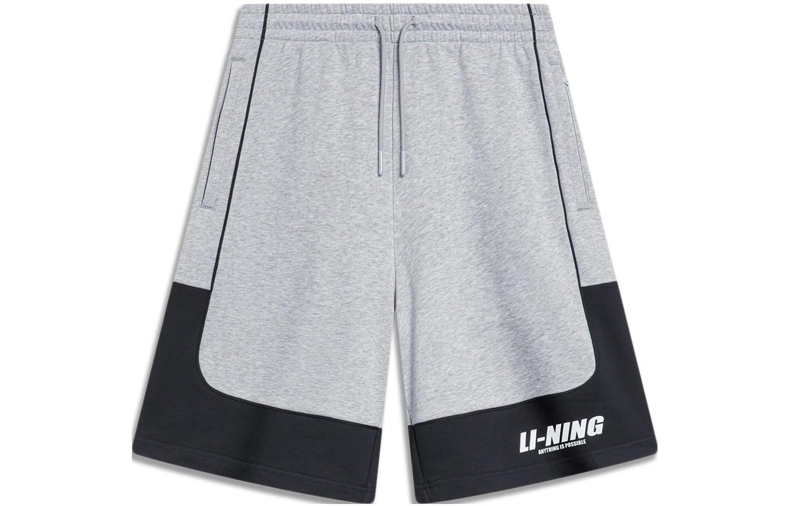 Li Ning Sports Fashion Collection Sports Shorts Men s Heather Gray AKST599-1 XL