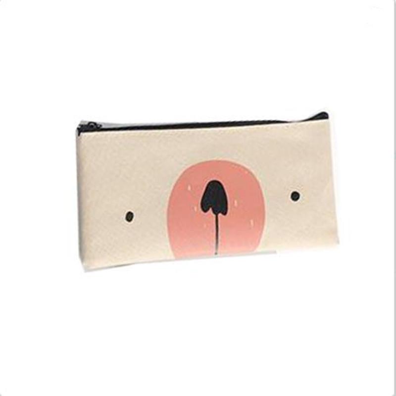 

Миниатюрная простая канцелярская сумка из ткани Оксфорд для студентов, пенал для канцелярских принадлежностей бежевый