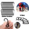 Black-color Aluminium Equipment Buckle Keychain Climbing Button Alloy Carabiner Camping Hiking Hook