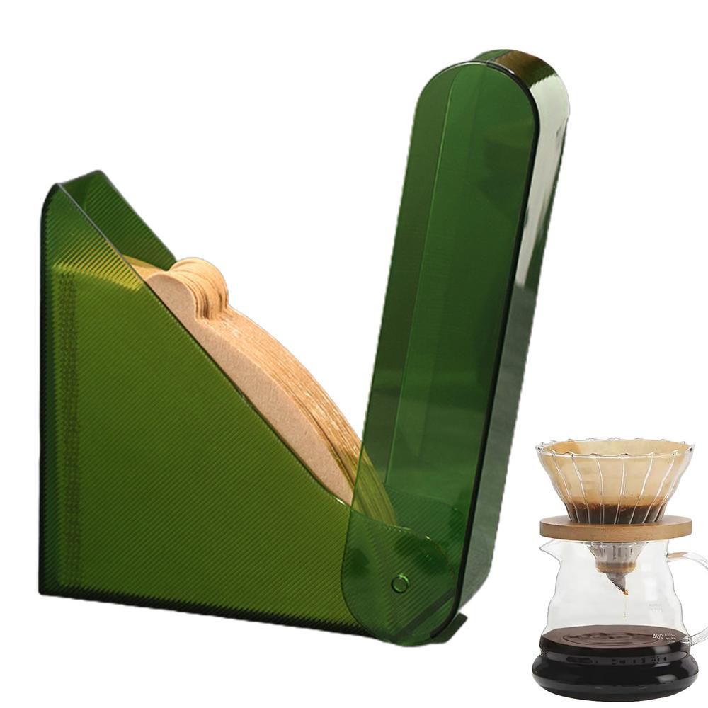 

Coffee Filter Organizer Dustproof Reusable Sealing Organizer Container For Coffee Filter Multifunctional Coffee Filter Dispenser зелений