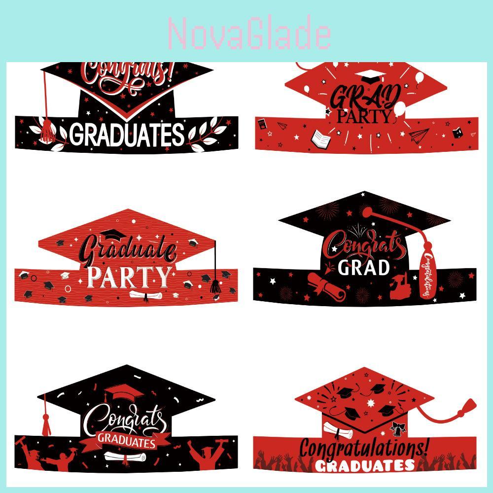 Graduation Party Paper Cap With Colorful Design For Photo Booths And Decorations
