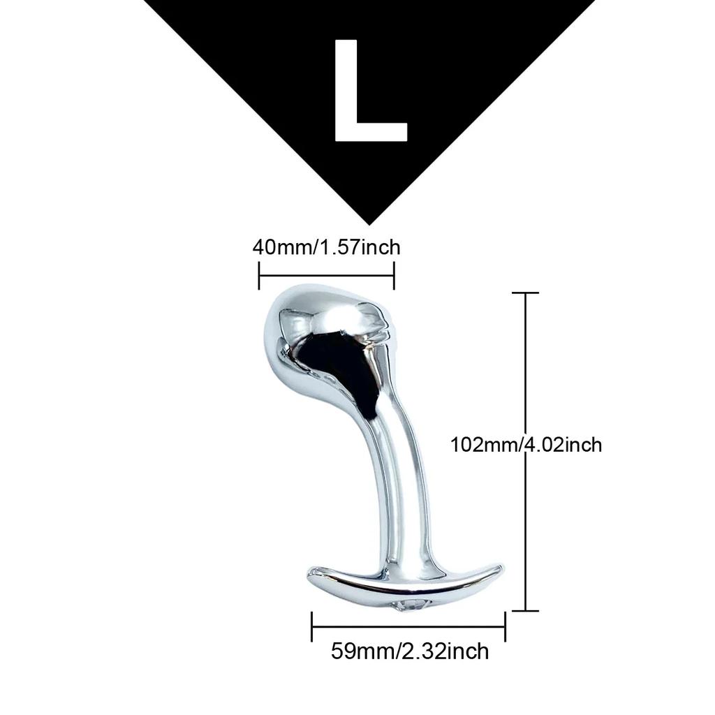 Metal Dildo Anal Plug Gem Base Butt Plug Outdoor Wear Anchor Close-fitting Design Male And Female Masturbators Adult Sex Toys