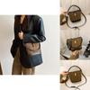 Trendy 2023 Small Shoulder Bag For Women In Coffee And Black Pu Material With Retro Color Block Plaid Design